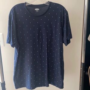 Old Navy Blue Anchor T Shirt Large